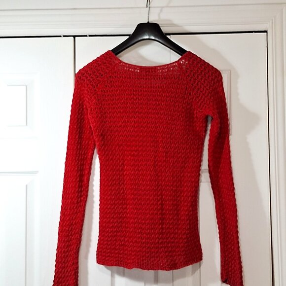 LRL Lauren Jeans Co Ralph Lauren women's vintage burnt orange sweater - Picture 3 of 9